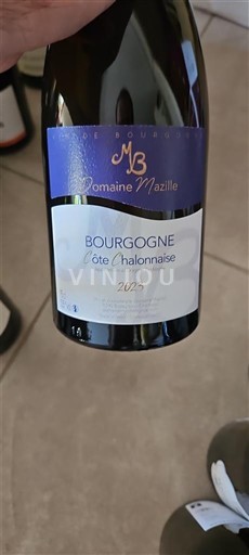 Bourgondië Bourgogne Côte Chalonnaise Domaine Mazille 2023