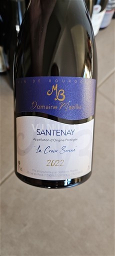 Borgoña Santenay Domaine Mazille La Croix Sorine 2022