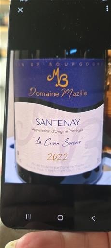 Burgund Santenay Domaine Mazille La Croix Sorine 2022
