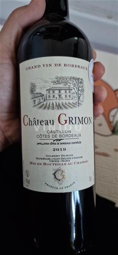Bordeaux Castillon Côtes de Bordeaux Château Grimon 2019