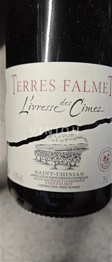 Languedoc Saint-Chinian Terres Falmet L'ivresse des Cîmes 2024