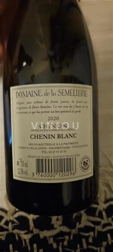 Vallée de la Loire Chinon Domaine La Semellerie 2020