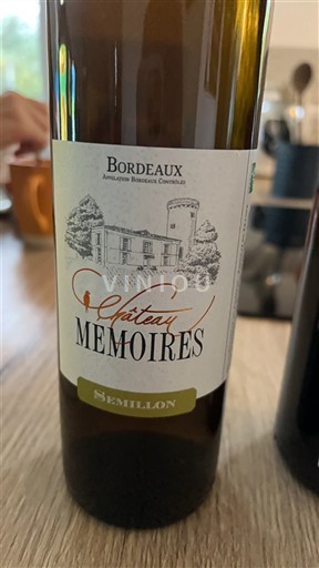 Bordeaux Château Mémoires Sémillon 2019