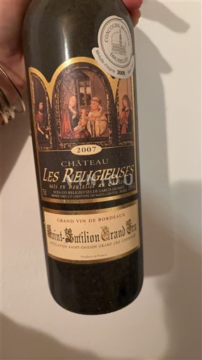 Bordeaux Saint-Émilion Grand Cru Grand Cru Château Les Religieuses 2007