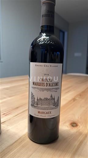Bordeaux Margaux Grand Cru Château Marquis Alesme 2016