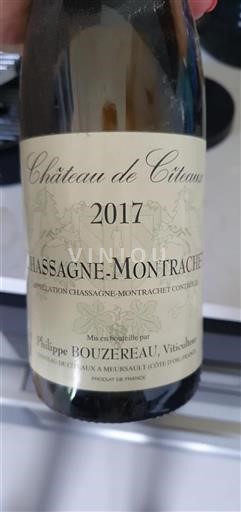 Burgundi Chassagne-Montrachet Château Cîteaux 2017