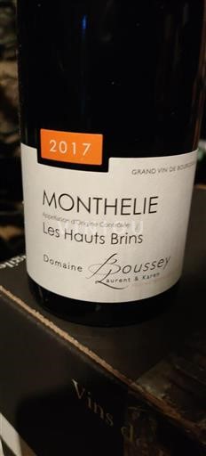 Borgonha Monthélie Domaine Boussey Les Hauts Brins 2017