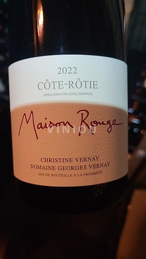 Rhônedalen Côte-rôtie Domaine Georges Vernay Maison Rouge 2022