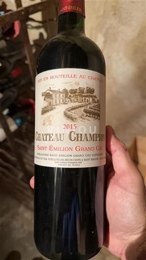 Bordeaux Saint-Émilion Grand Cru Grand Cru Château Champion 2015