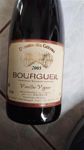 Loiredalen Bourgueil Domaine Des Géleries Vieilles Vignes 2005