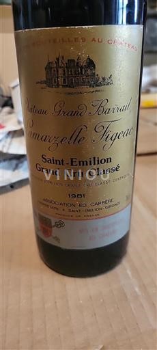 Bordeaux Saint-Émilion Grand Cru Château Grand Barrail Lamarzelle Figeac 1981