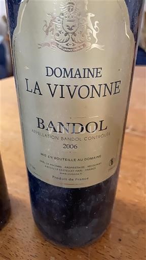 Provenza Bandol Domaine La Vivonne 2006