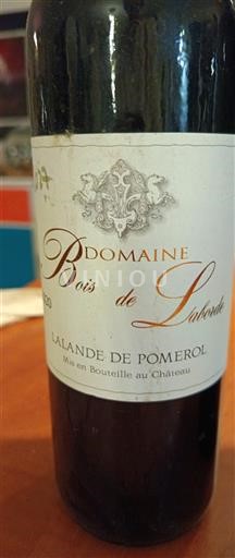 Bordeaux Lalande-de-pomerol Domaine Bois de Laborde 2020