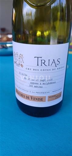 Rhônedalen Beaumes de Venise Rhônea Trias 2018