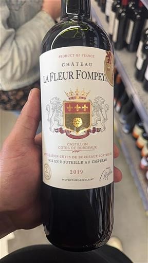 Bordeaux Castillon Côtes de Bordeaux Château La Fleur Fompey 2019