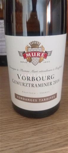 Alsacia No especificado Vendanges Tardives Muré Vorbourg 2018