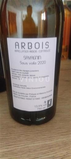 Jura Arbois Savagnin Sous voile 2020