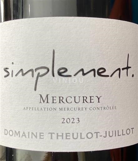 Borgogna Mercurey Domaine Theulot-Juillot Simplement 2023