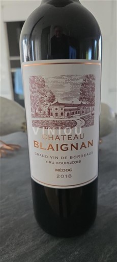 Wines Rouge sec Château Blaignan 2018 France Bordeaux Médoc AOC Cru Bourgeois