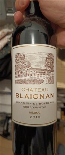 Bordeaux Médoc Cru Bourgeois Château Blaignan 2018