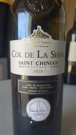 Languedoc Saint-Chinian Cave de Roquebrun Col de la Serre 2020
