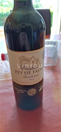 Burdeos Bordeaux Château Pey de Faure 2015