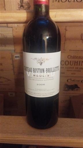 Bordeaux Ni doloceno Cru Bourgeois Supérieur Château Biston-Brillette 2006