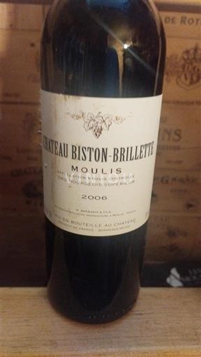 Bordeaux Ospecificerad Cru Bourgeois Supérieur Château Biston-Brillette 2006
