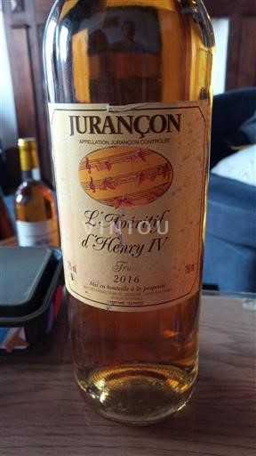 Sud-Ovest Jurançon Cave des Producteurs de Jurançon L'Apéritif d'Henry IV 2016