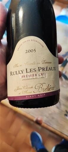 Burgundija Ni doloceno Premier Cru Jean-Claude et Anna Brelière Les Préaux 2005