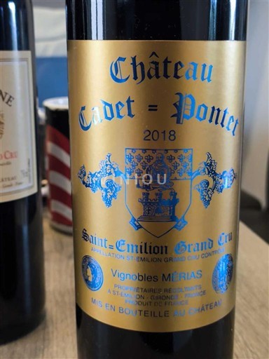 Bordeaux Saint-Émilion Grand Cru Grand Cru Château Cadet-Pontet 2018