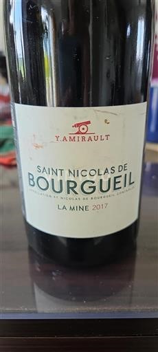 Vallée de la Loire Saint-Nicolas-De-Bourgueil Y. Amirault La Mine 2017