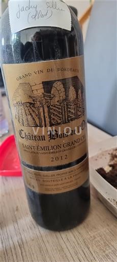 Bordeaux Saint-Émilion Grand Cru Grand Cru Château Bois de l'O 2012