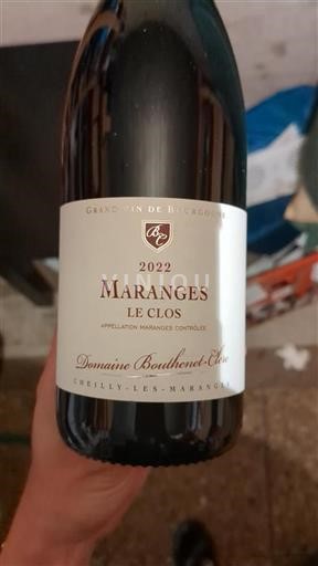 Bourgondië Maranges Domaine Boutheret-Clerc Le Clos 2022