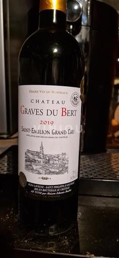 Bordeaux Saint-Émilion Grand Cru Grand Cru Château Graves du Bert 2019