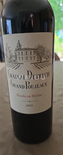 Burdeos Moulis-en-Médoc Château Dutruch Grand Poujeaux 2012