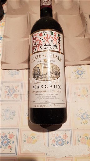 Bordeaux Margaux Château Siran 1989