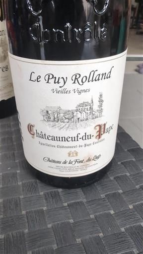 Valle del Ródano Châteauneuf-du-Pape. Château La Font du Loup Le Puy Rolland Vieilles Vignes 2019