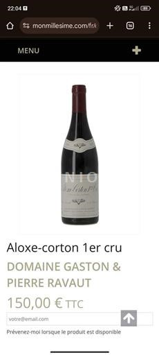 Bourgogne Aloxe-Corton Premier Cru Domaine Gaston & Pierre Ravaut 1999