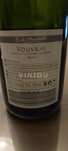 Údolí Loiry Vouvray R. de Montsablé Neročník