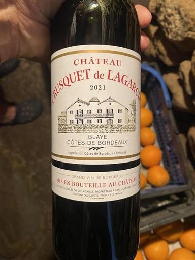 Bordeaux Blaye-Côtes-de-Bordeaux Château Crusquet de Lagarcie 2021