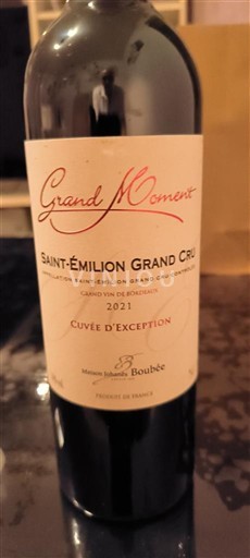 Bordeaux Saint-Émilion Grand Cru Grand Cru Maison Johanès Boubée d'Exception 2021