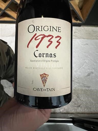 Rhône-dalen Cornas Cave de Tain Origine 1933 Ikke årgangsbestemt