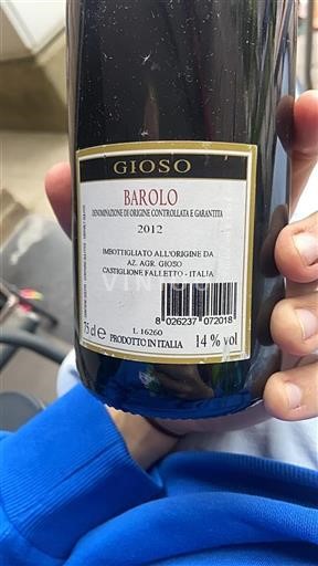 Piemont Barolo Gioso 2012