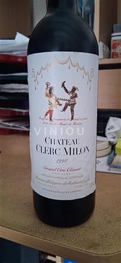 Bordeaux Pauillac Grand Cru Classé Château Clerc Milon 1998