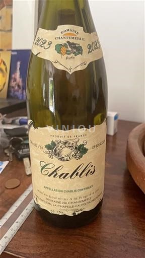 Vin Blanc sec Domaine Chantemerle 2023 France Bourgogne Chablis AOC