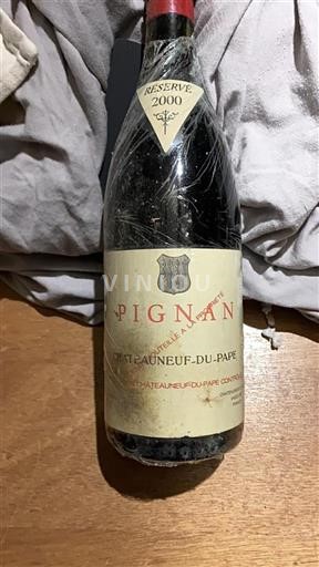 Vallée du Rhône Châteauneuf-du-pape Château Rayas Pignan 2000