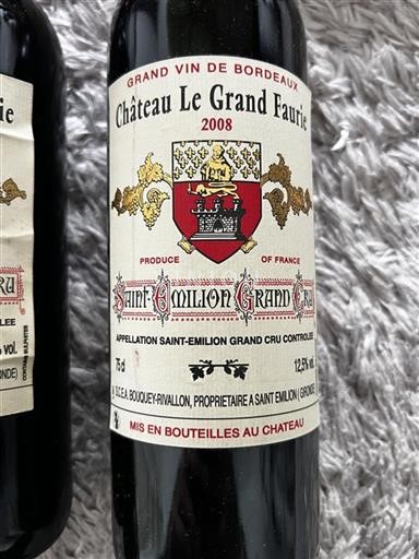 Burdeos Saint-Émilion Gran Cru Château Le Grand Faurie 2008