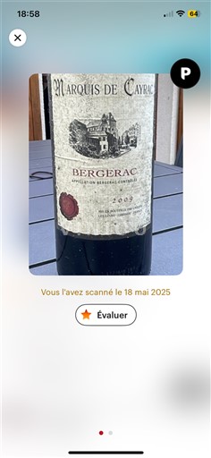 Sud-Ouest Bergerac Marquis de Cayrac 2009