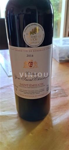 Vin Rouge sec Château Yon Saint-Christophe 2016 France Bordeaux Saint-Émilion AOC